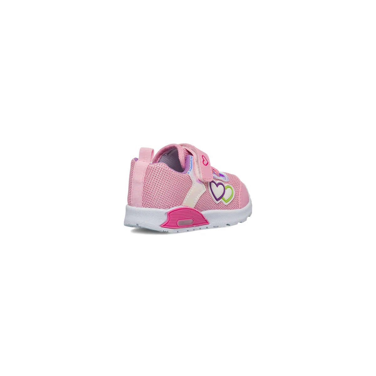 Sneakers primi passi rosa da bambina con luci nella suola Jog - Image 8