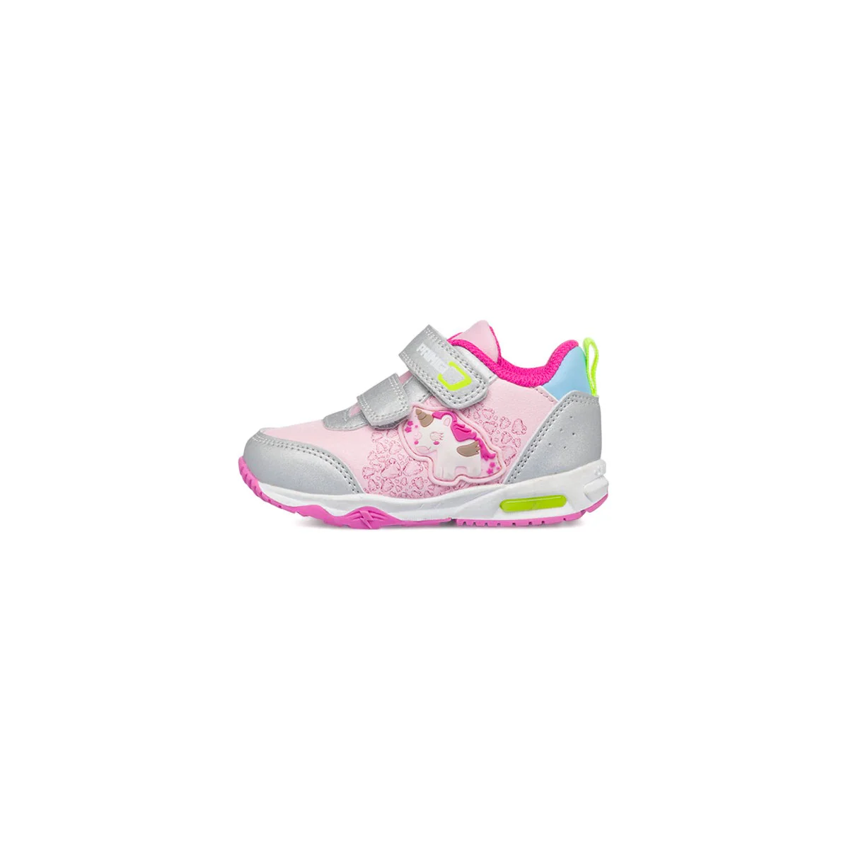Sneakers primi passi rosa da bambina con unicorno Primigi Air Light