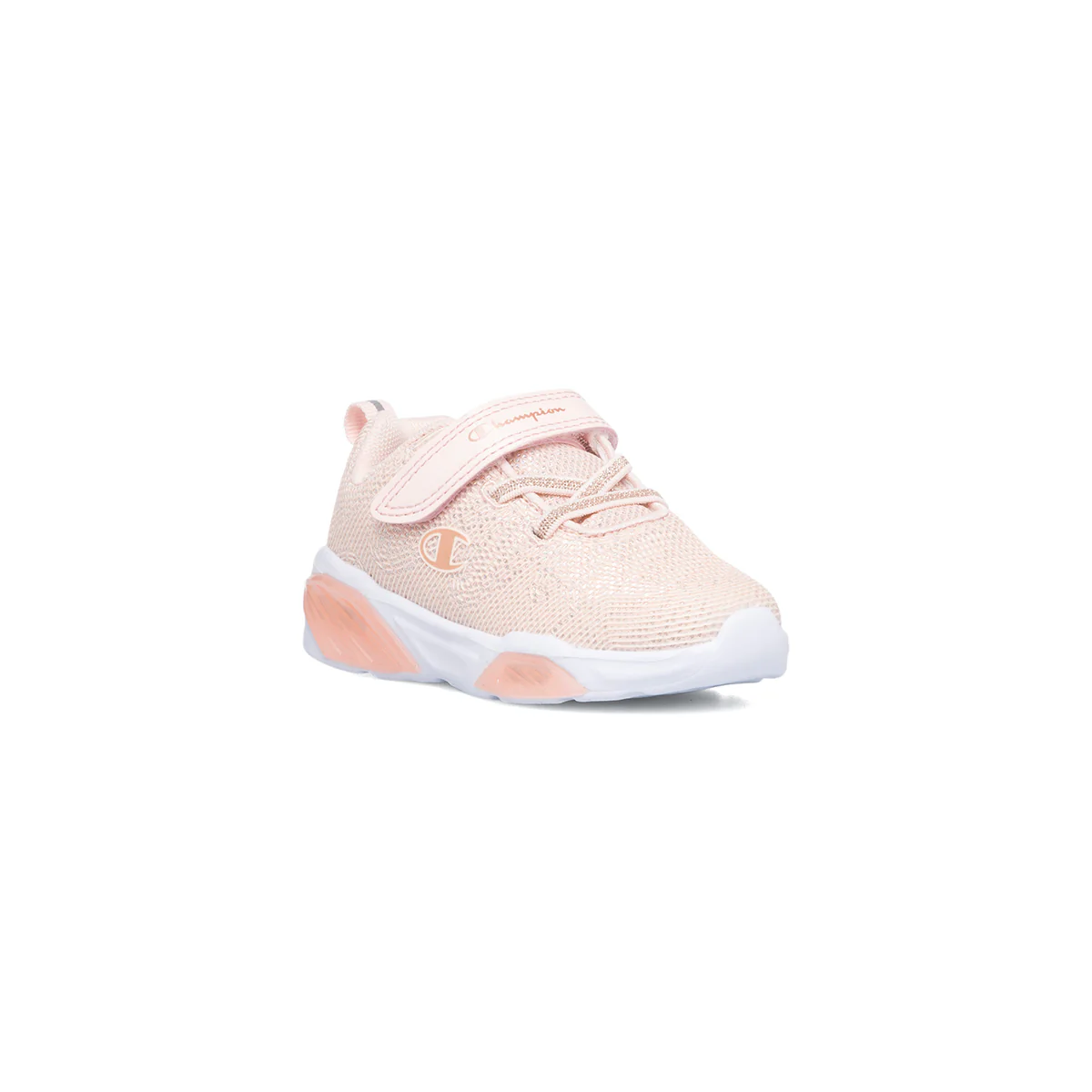 Sneakers primi passi rosa da bambina effetto glitterato Champion Wave G Td - Image 2