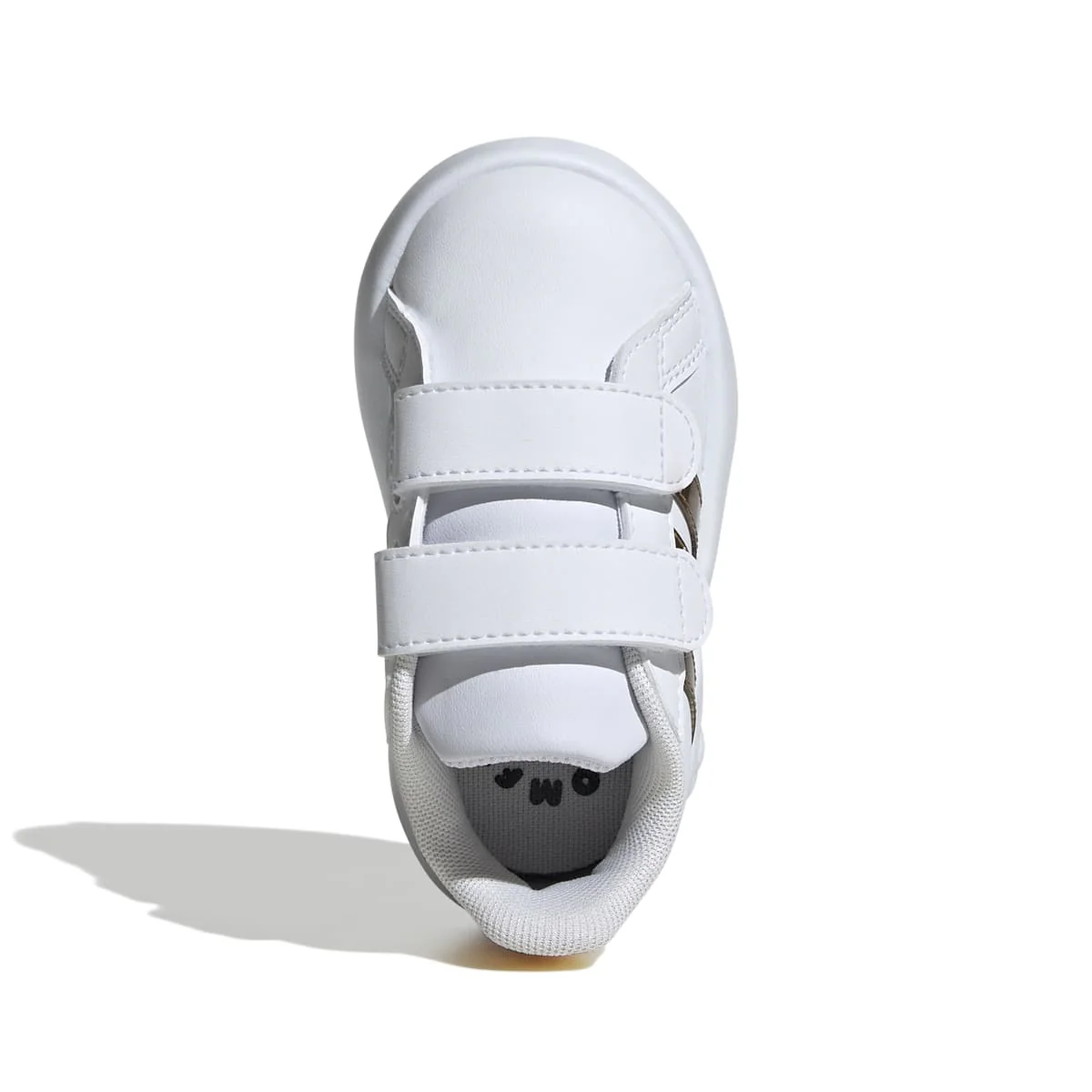 Sneakers primi passo bambino e bambina bianche con dettagli oro Grand Court 2.0 adidas - Image 2