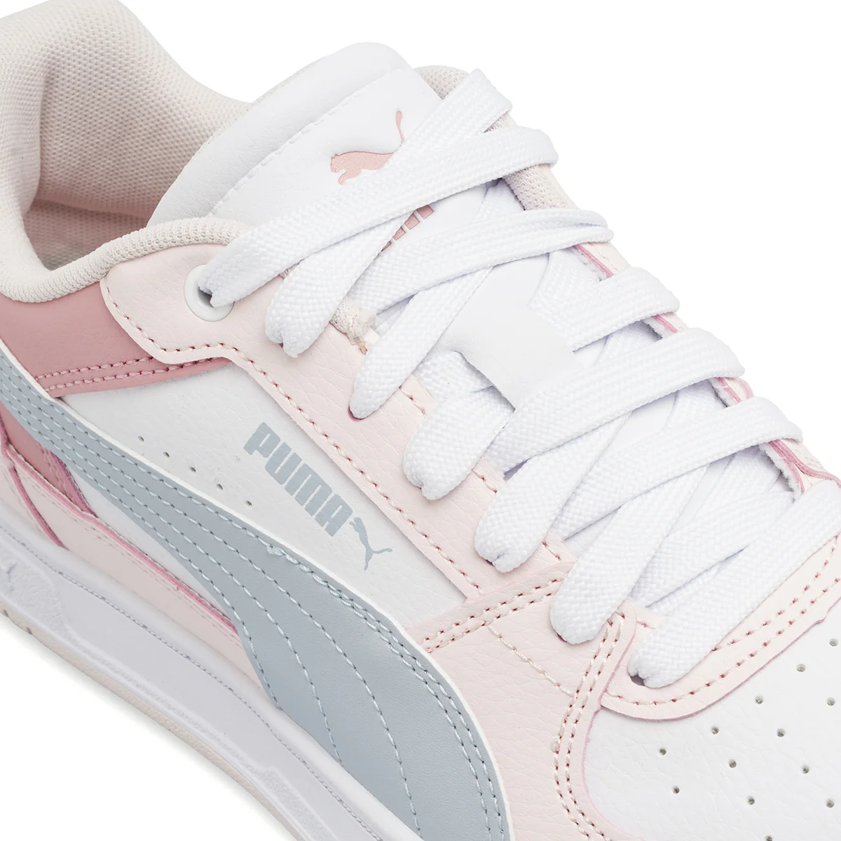 Sneakers Ragazza Bianche e Rosa con Dettagli Azzurri Puma Caven III - Image 5