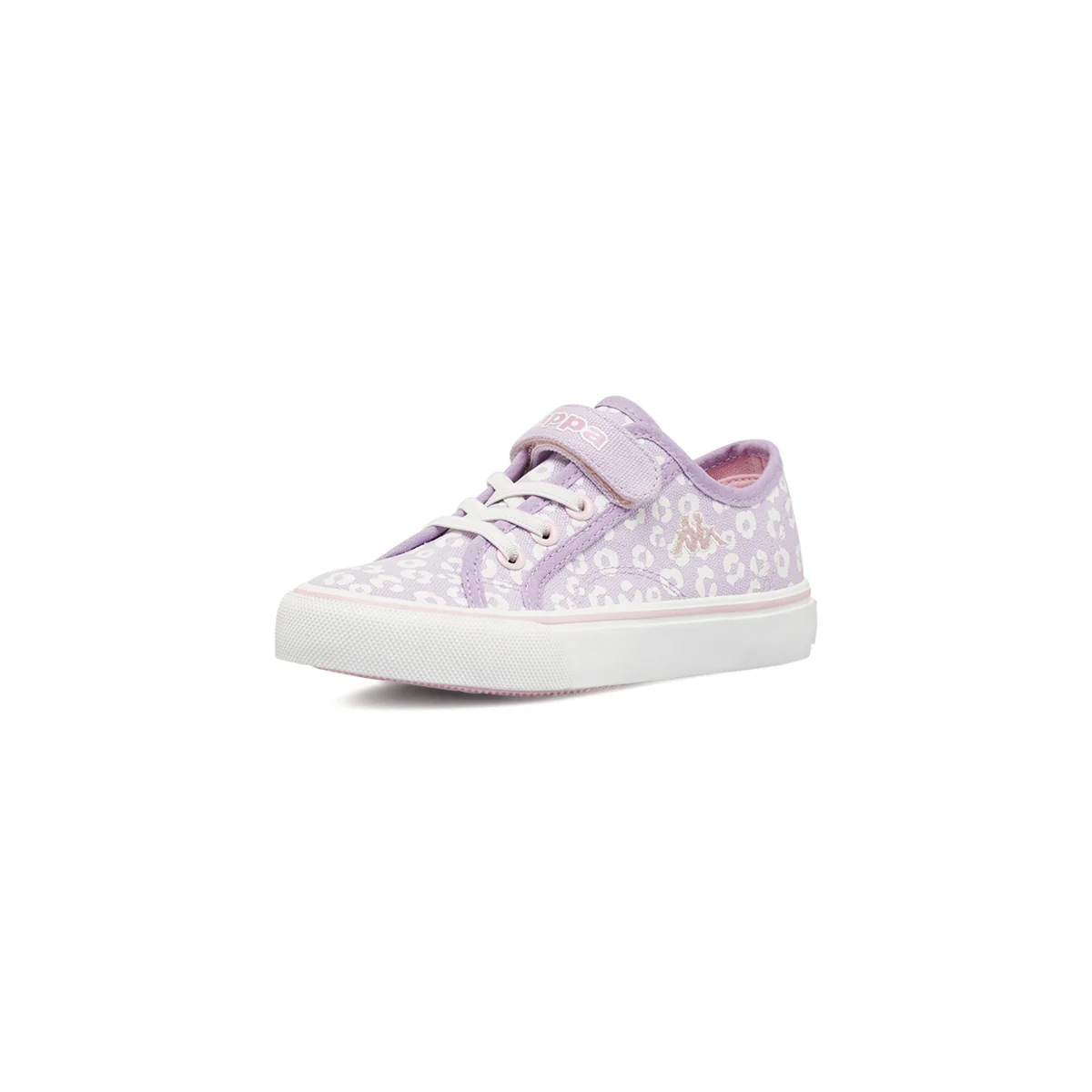 Sneakers Ragazza Kappa lilla con inserti bianchi e strappo in velcro - Image 2
