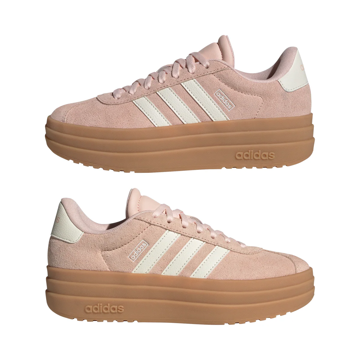 Sneakers Ragazza Rosa con Suola Platform adidas VL Court Bold - Image 9