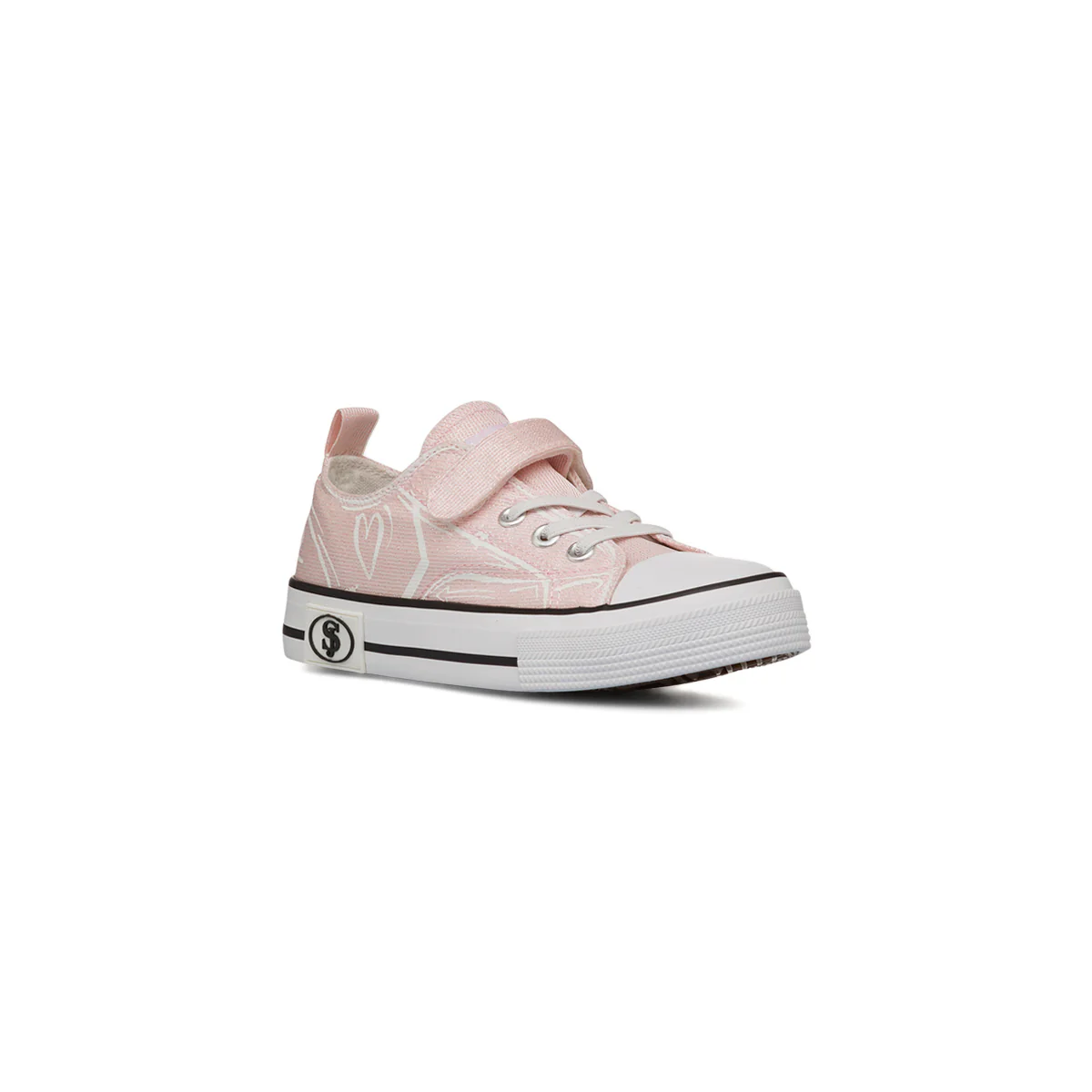 Sneakers Ragazza rosa in tela con dettagli cuore Swish Jeans - Image 2