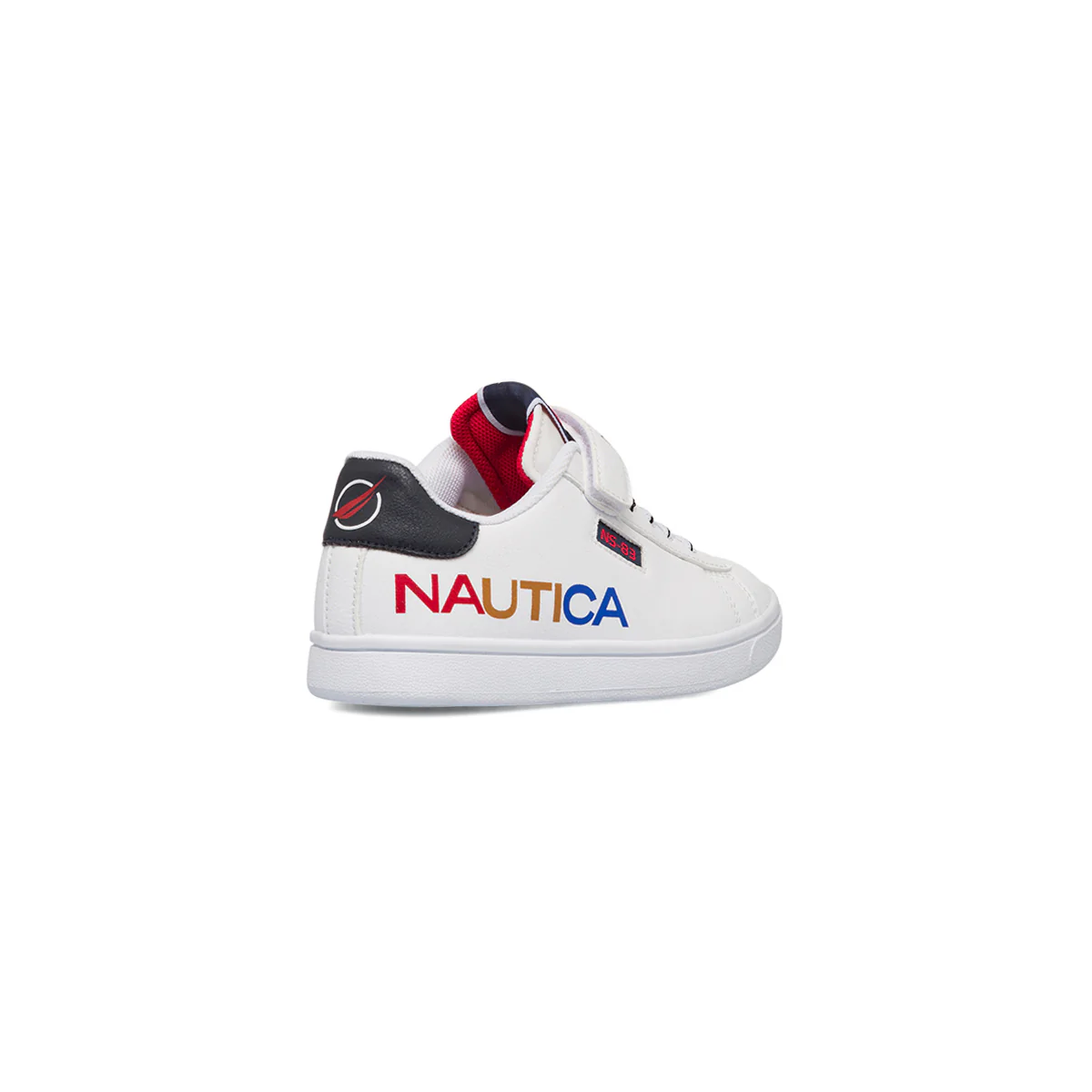 Sneakers ragazzo bianche con dettagli rossi e blu e  logo Nautica - Image 3