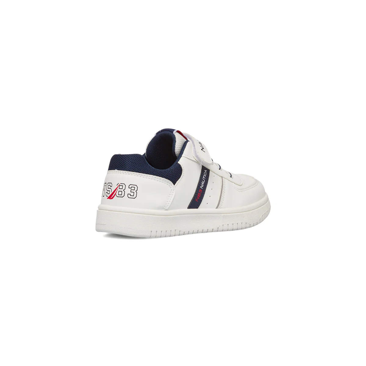 Sneakers ragazzo bianche con dettagli blu navy e rossi e logo Nautica - Image 5