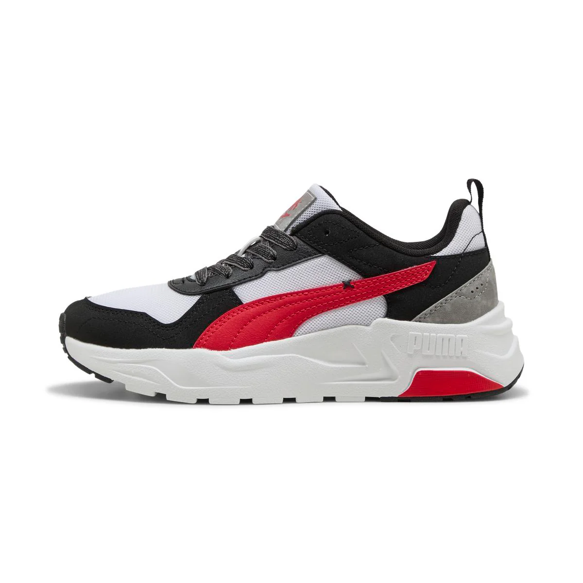 Sneakers Ragazzo bianche e nere con dettagli rossi Puma Trinity 2 - Image 3