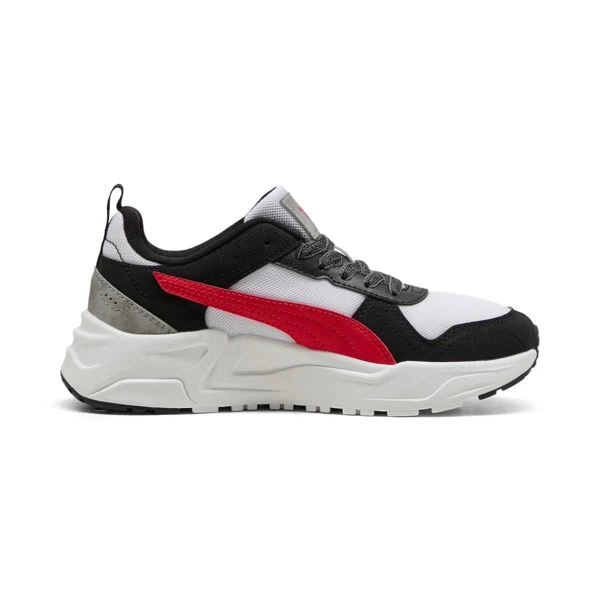 Sneakers Ragazzo bianche e nere con dettagli rossi Puma Trinity 2 - Image 5