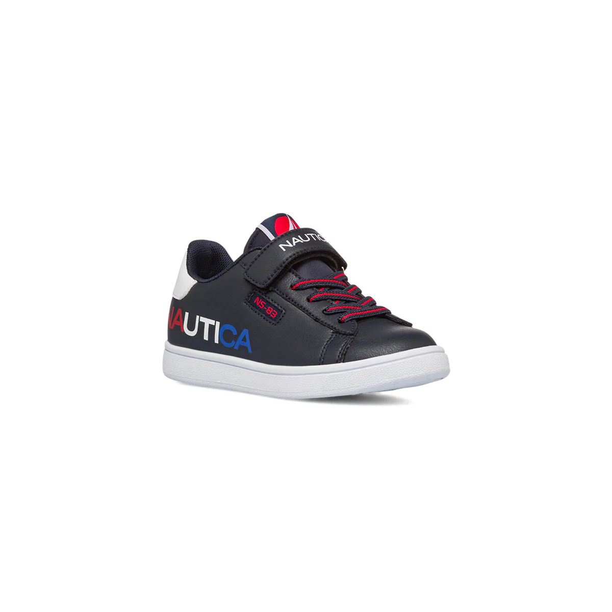 Sneakers ragazzo blu navy con dettagli bianchi e rossi e logo Nautica - Image 2