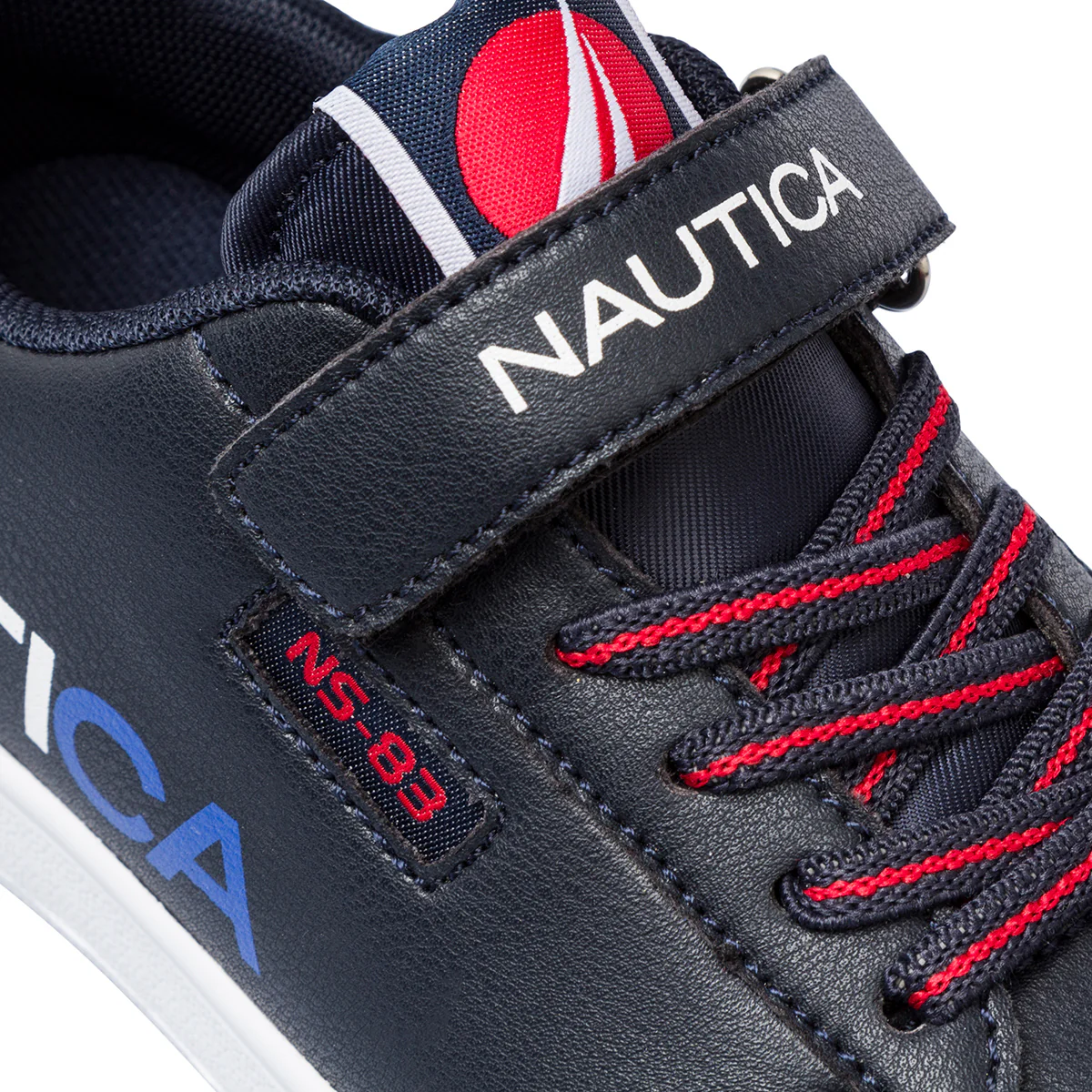 Sneakers ragazzo blu navy con dettagli bianchi e rossi e logo Nautica - Image 5