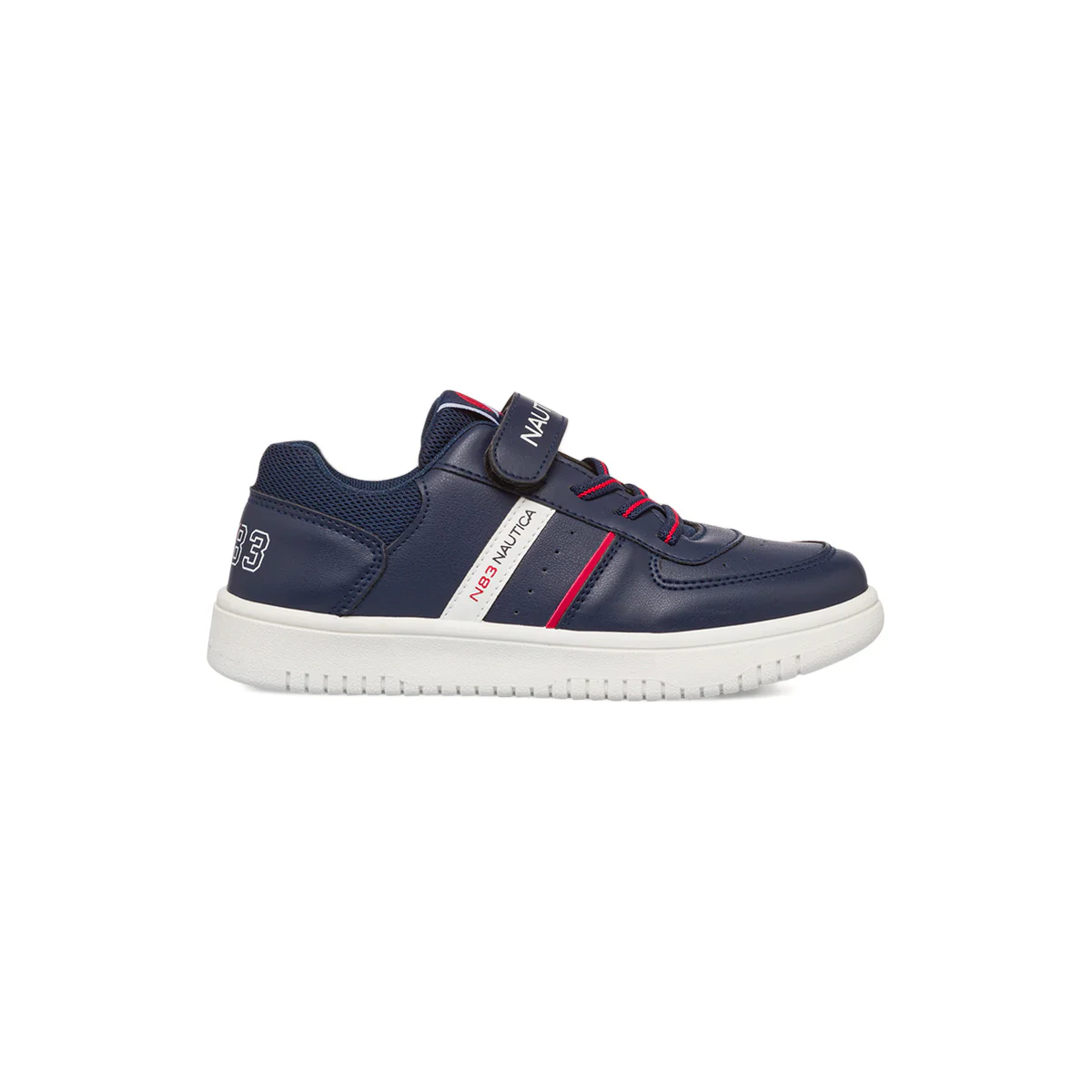 Sneakers ragazzo blu navy con dettagli rossi e bianchi e logo Nautica