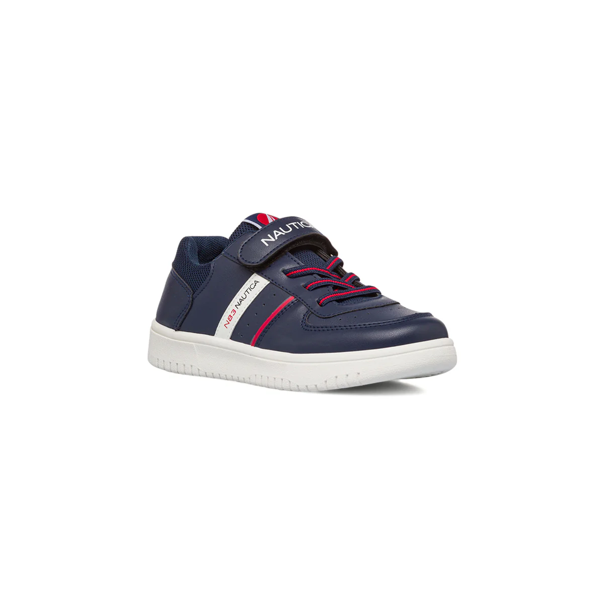 Sneakers ragazzo blu navy con dettagli rossi e bianchi e logo Nautica - Image 4
