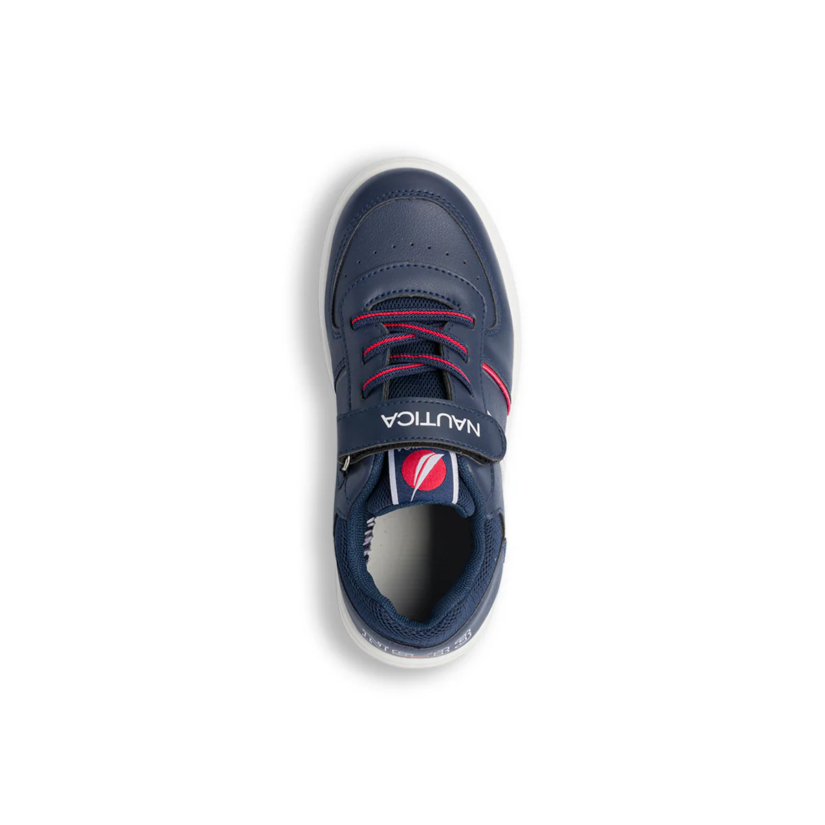 Sneakers ragazzo blu navy con dettagli rossi e bianchi e logo Nautica - Image 5