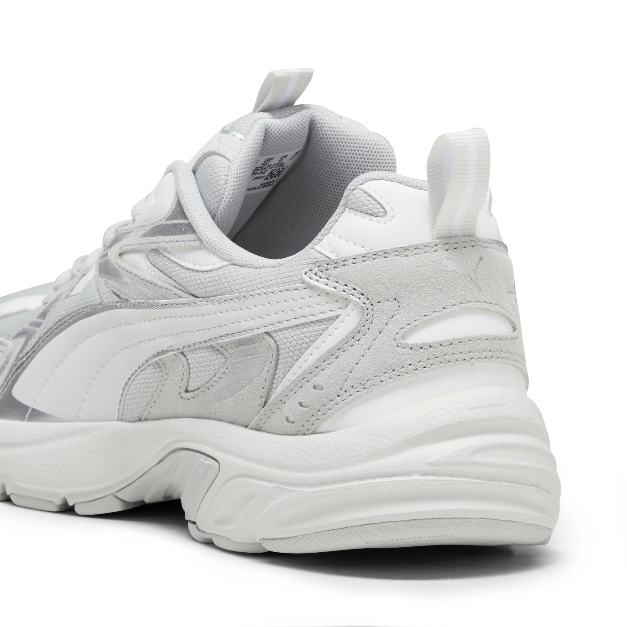 Sneakers Rétro bianche e grigie con logo Puma Milenio Tech - Image 6