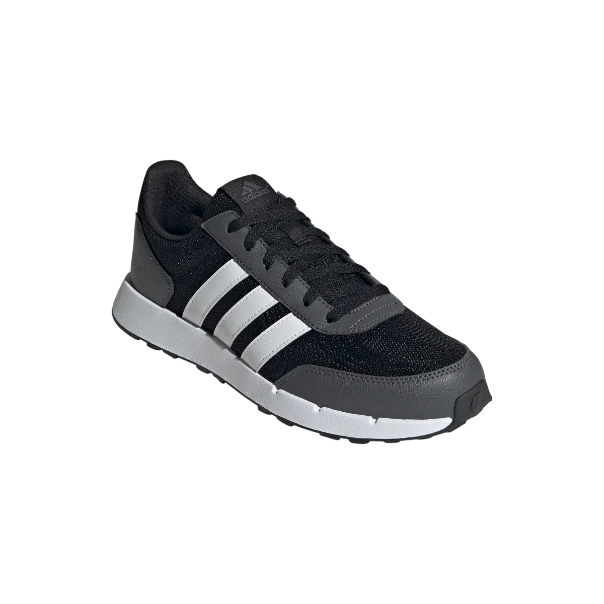Sneakers retro adidas Run50S nere con 3 strisce bianche - Image 2
