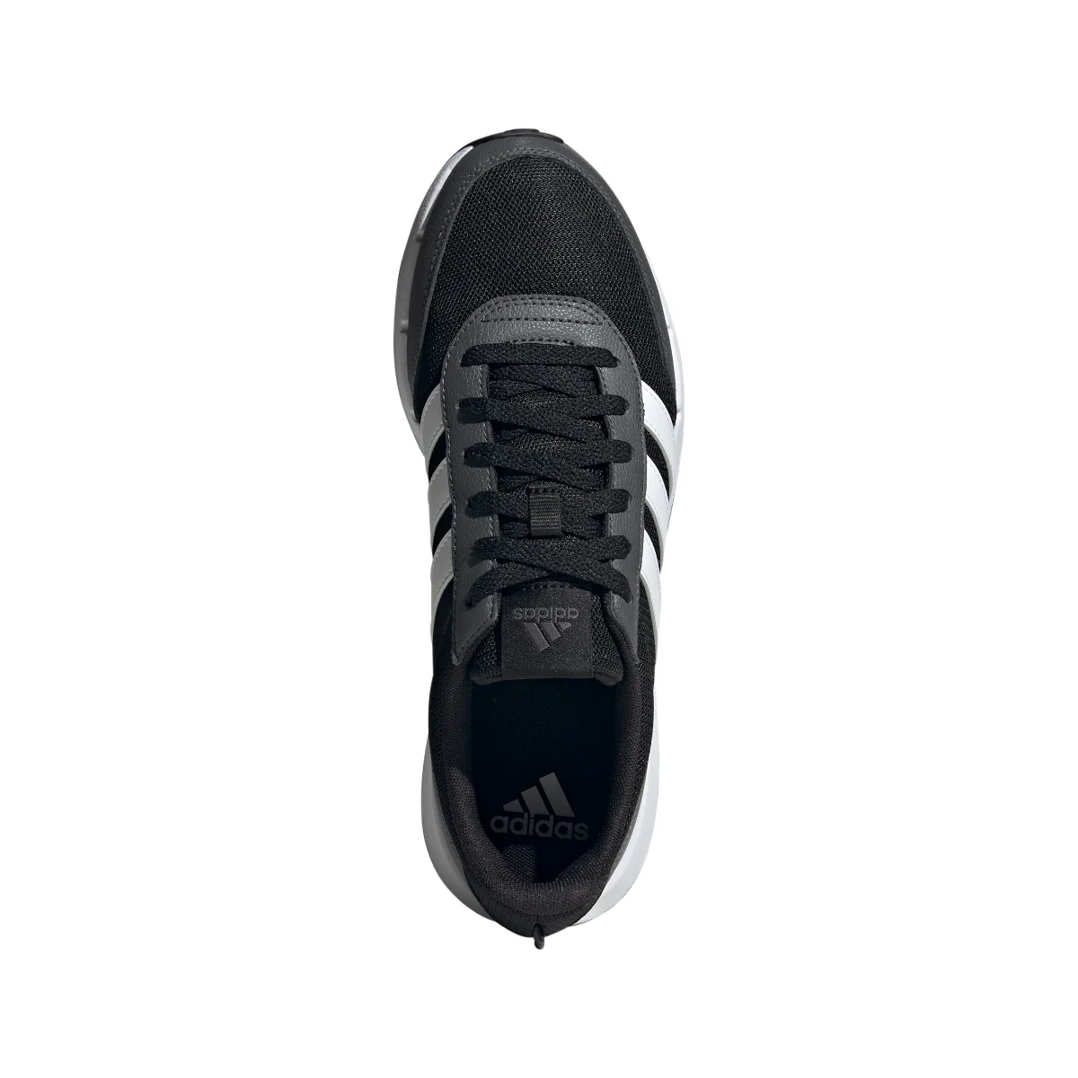 Sneakers retro adidas Run50S nere con 3 strisce bianche - Image 7