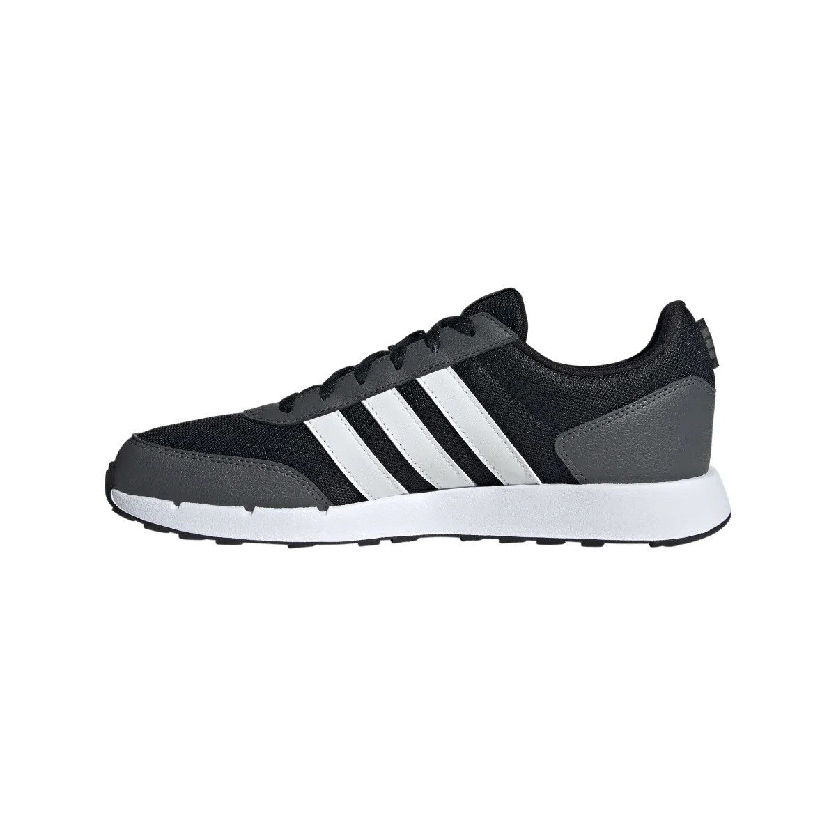 Sneakers retro adidas Run50S nere con 3 strisce bianche - Image 9
