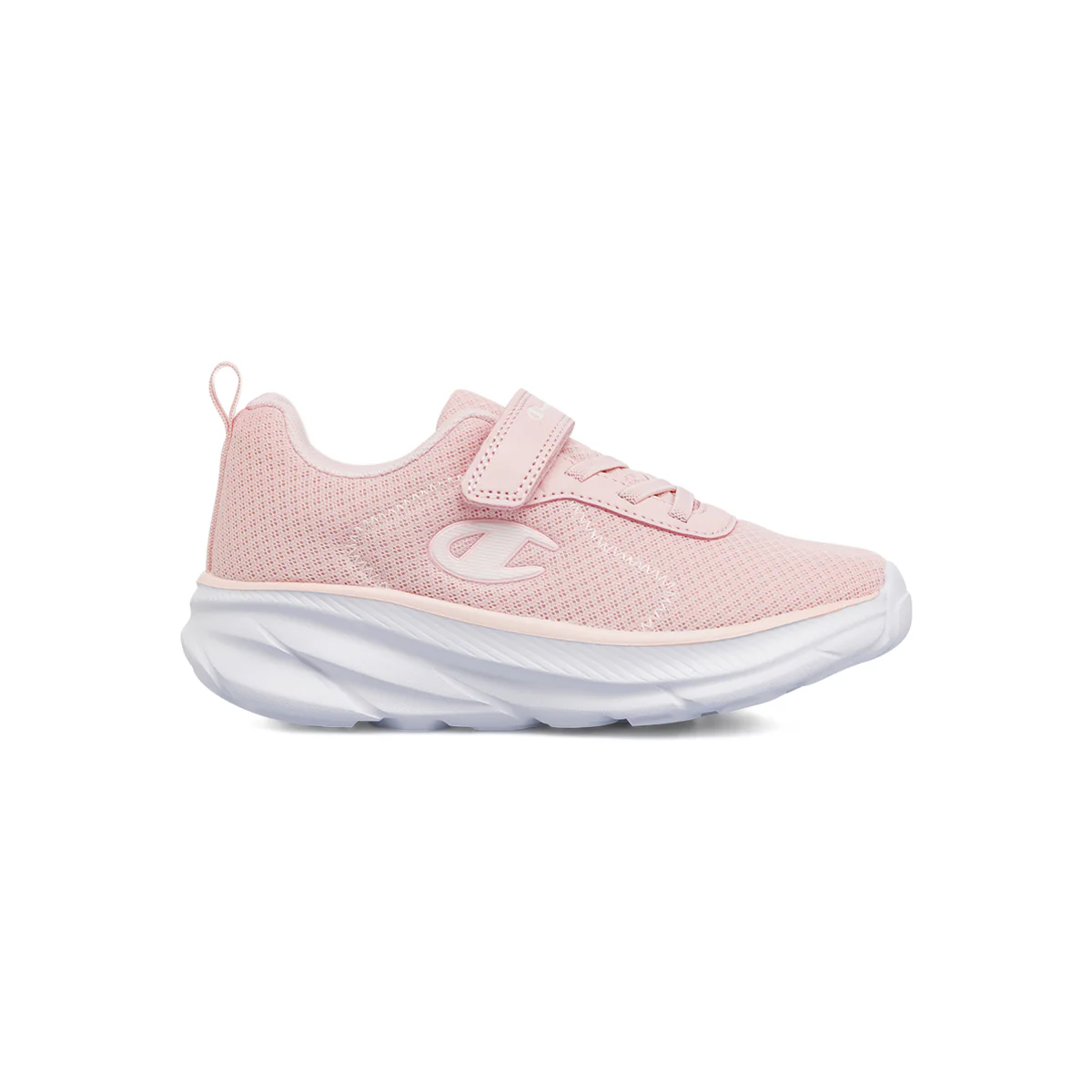 Sneakers Rosa Bambina in tessuto mesh con chiusura a strappo Champion