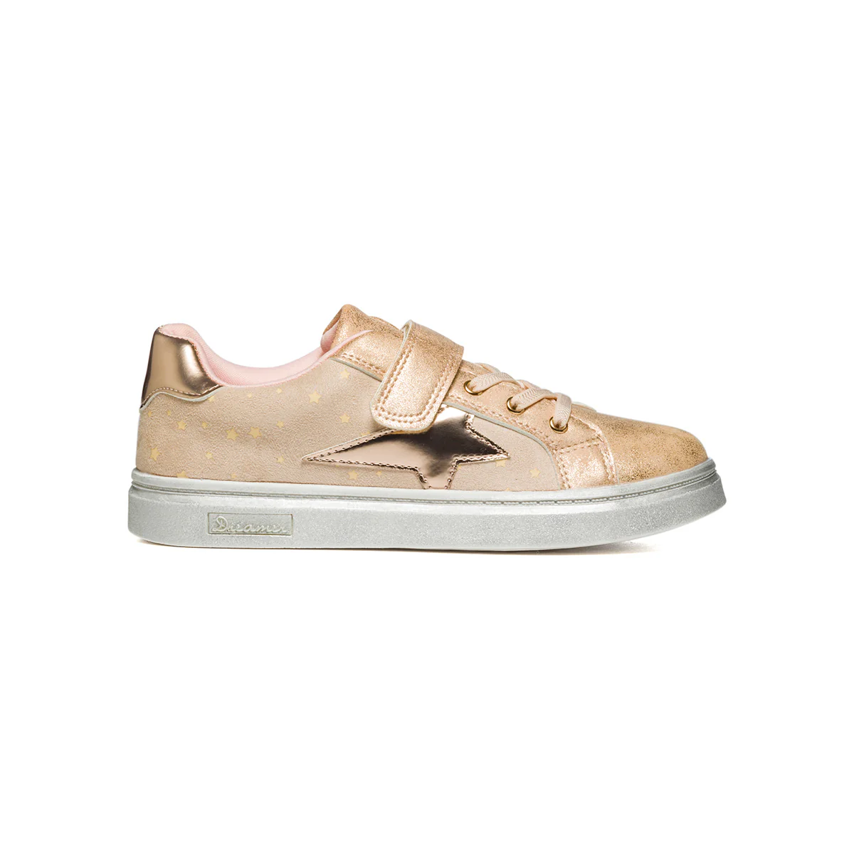Sneakers rosa con dettagli laminati e patch laterale Le scarpe di Alice