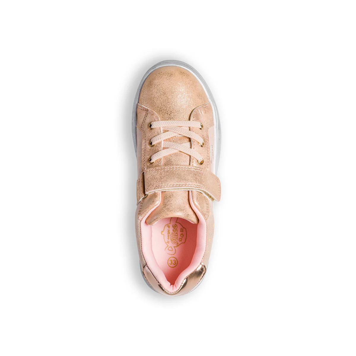 Sneakers rosa con dettagli laminati e patch laterale Le scarpe di Alice - Image 5