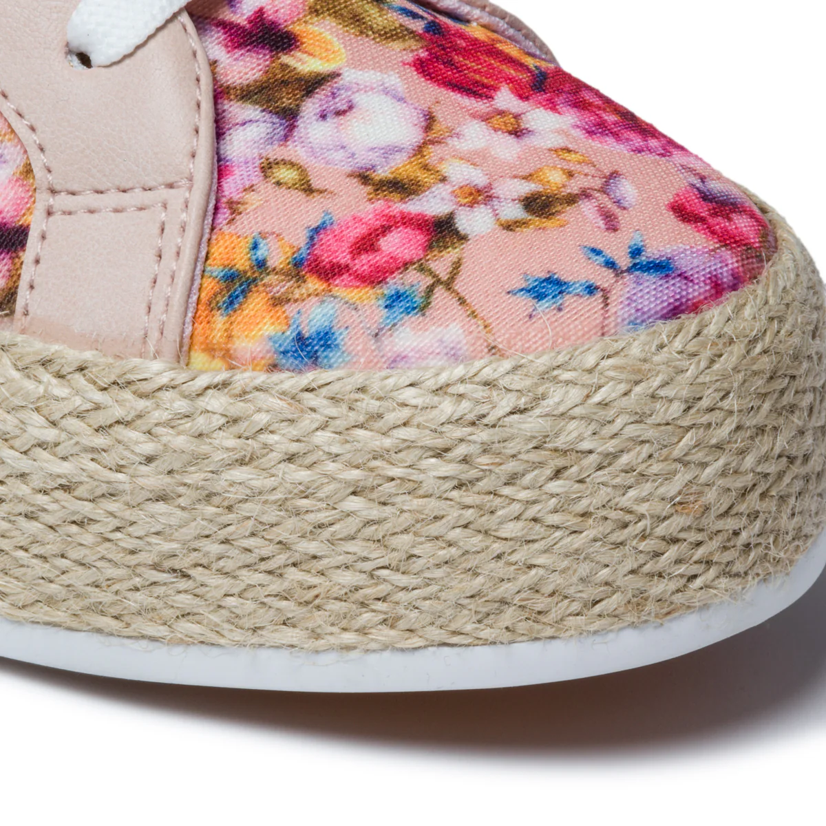 Sneakers rosa con suola in corda e stampa floreale Swish Jeans - Image 7