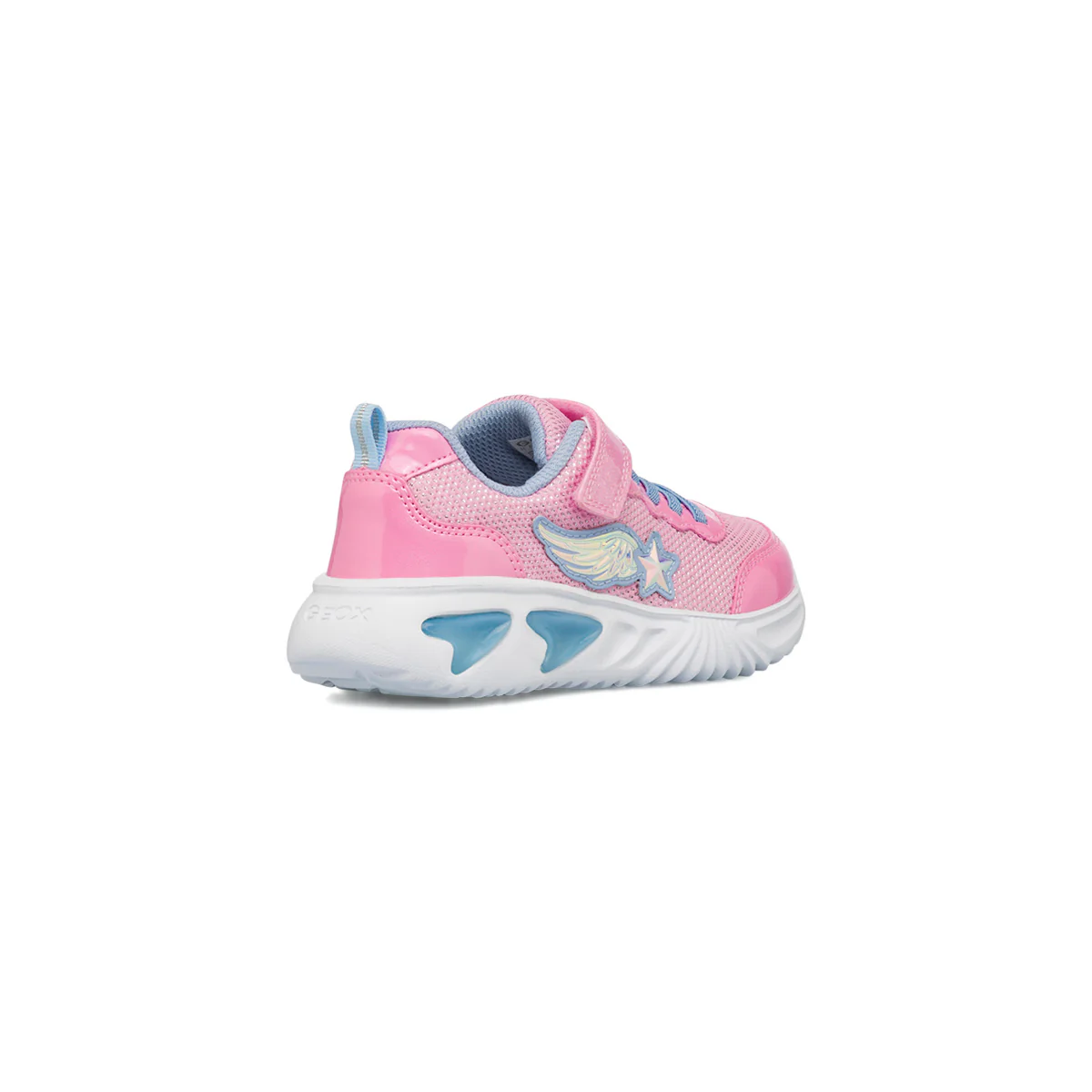 Sneakers rosa da bambina con ali e stelle Geox con suola traspirante - Image 3