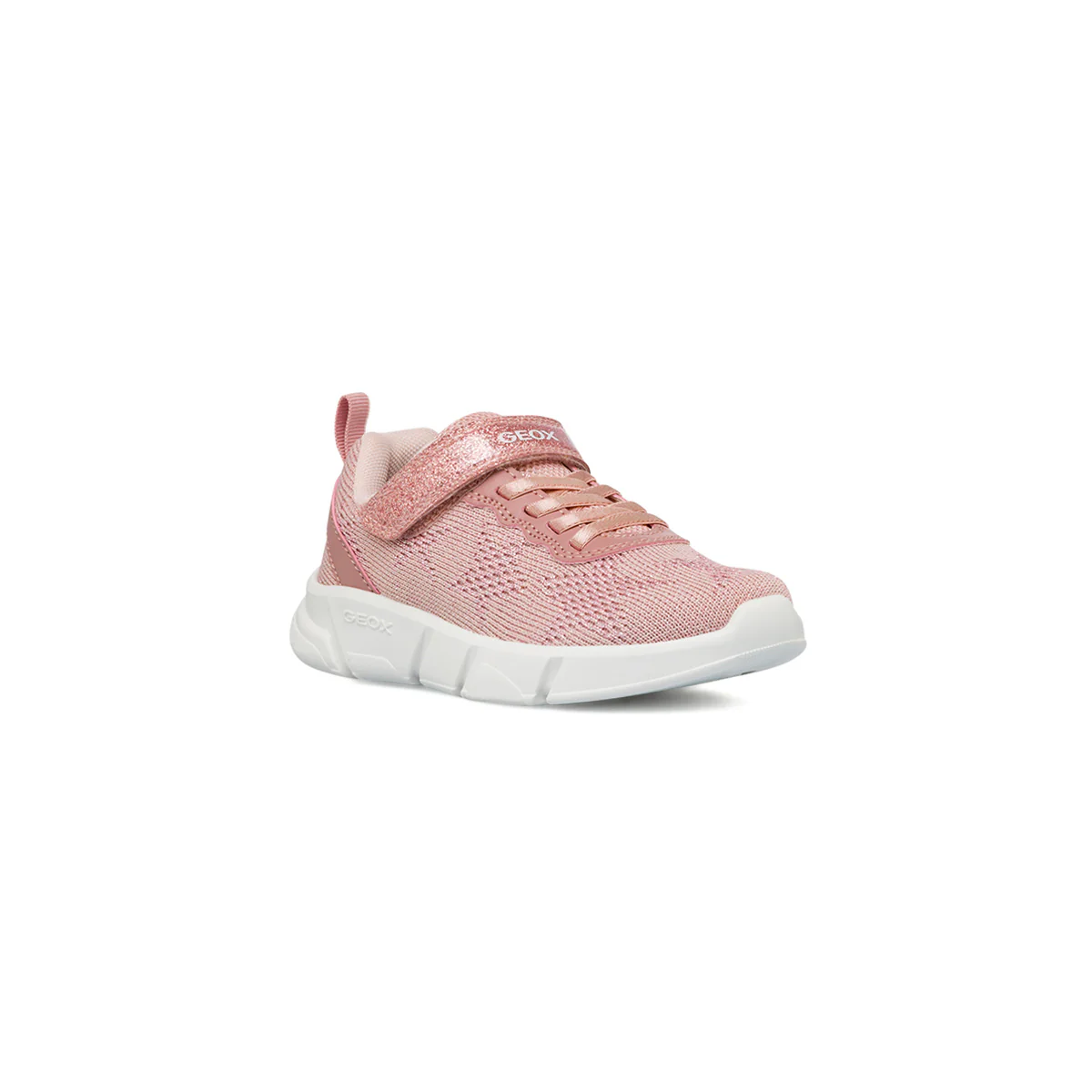 Sneakers rosa da bambina e ragazza con suola traspirante e Luci Geox - Image 2