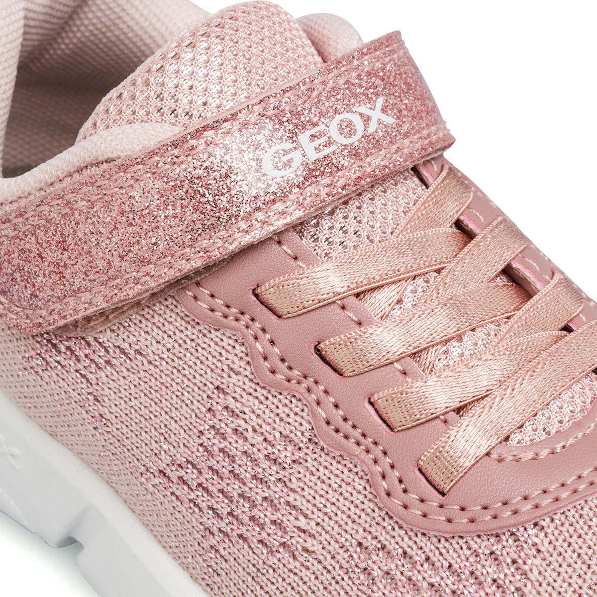 Sneakers rosa da bambina e ragazza con suola traspirante e Luci Geox - Image 5