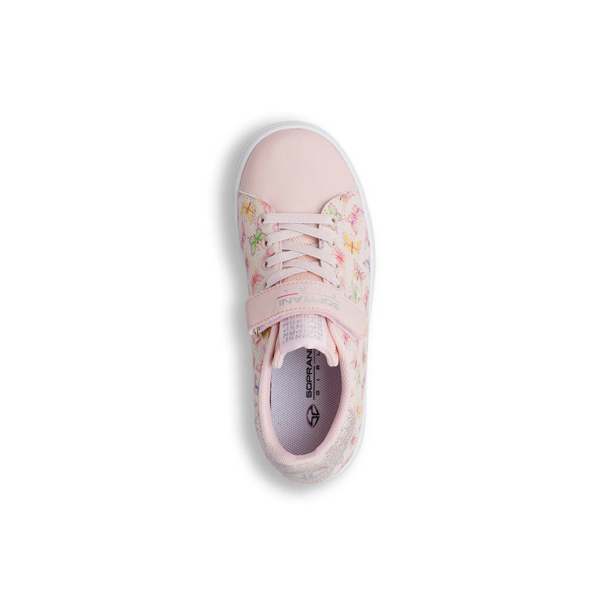 Sneakers rosa da Bambina con farfalle multicolor Soprani Sport - Image 4