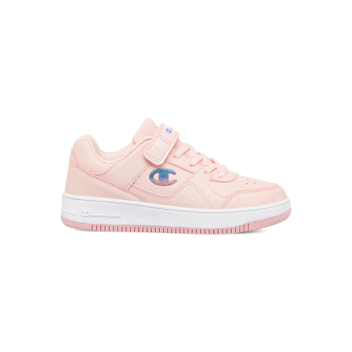 Sneakers rosa da bambina con glitter Champion Rebound Low