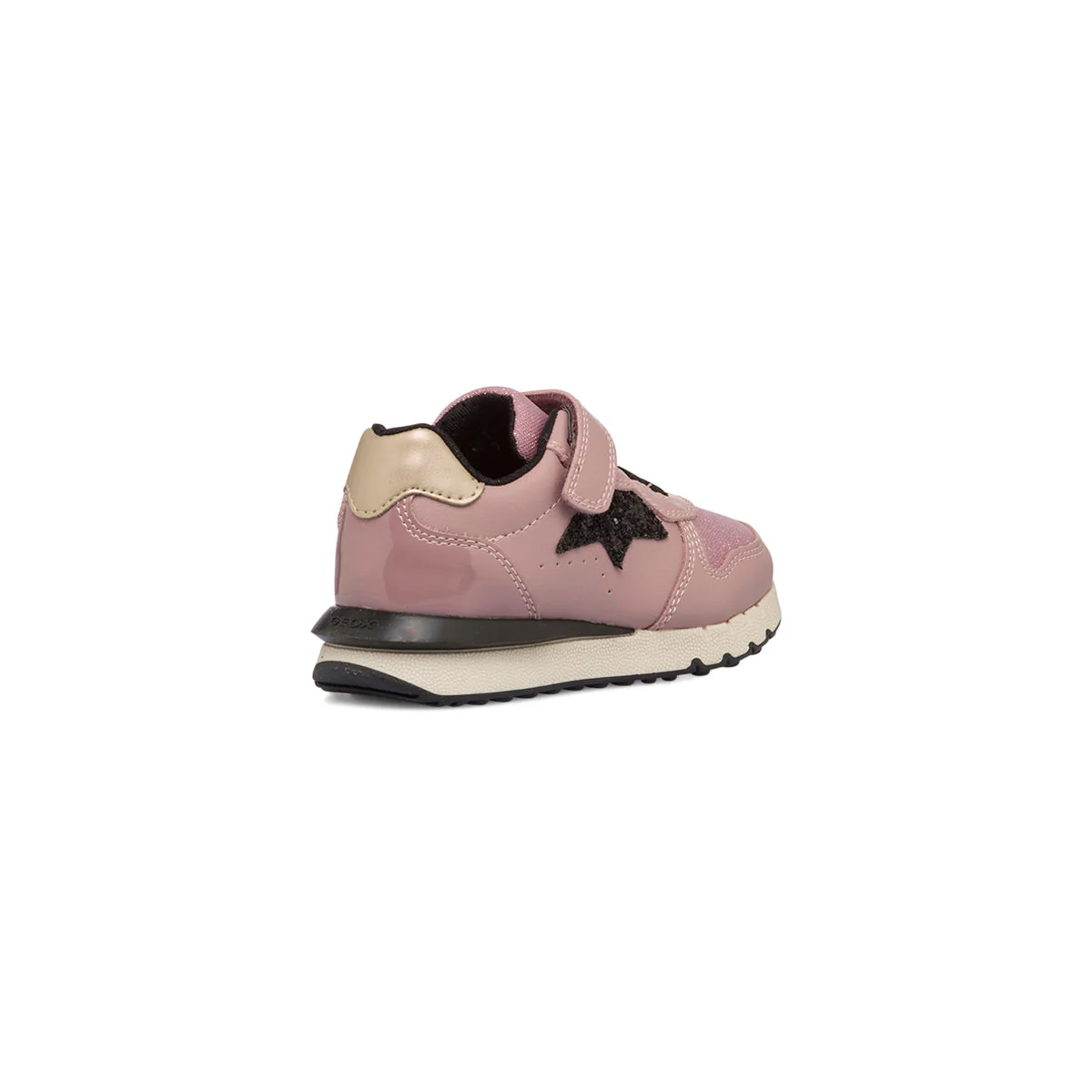 Sneakers rosa da bambina con glitter e pailettes nere Geox Fastics - Image 3