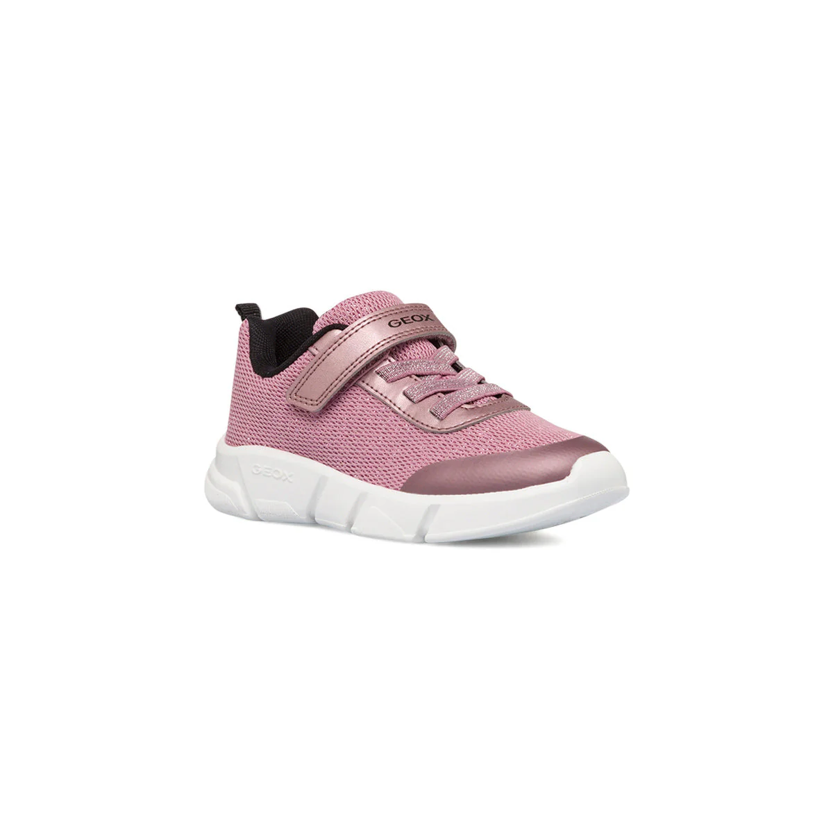 Sneakers rosa da bambina con glitter Geox Aril - Image 2