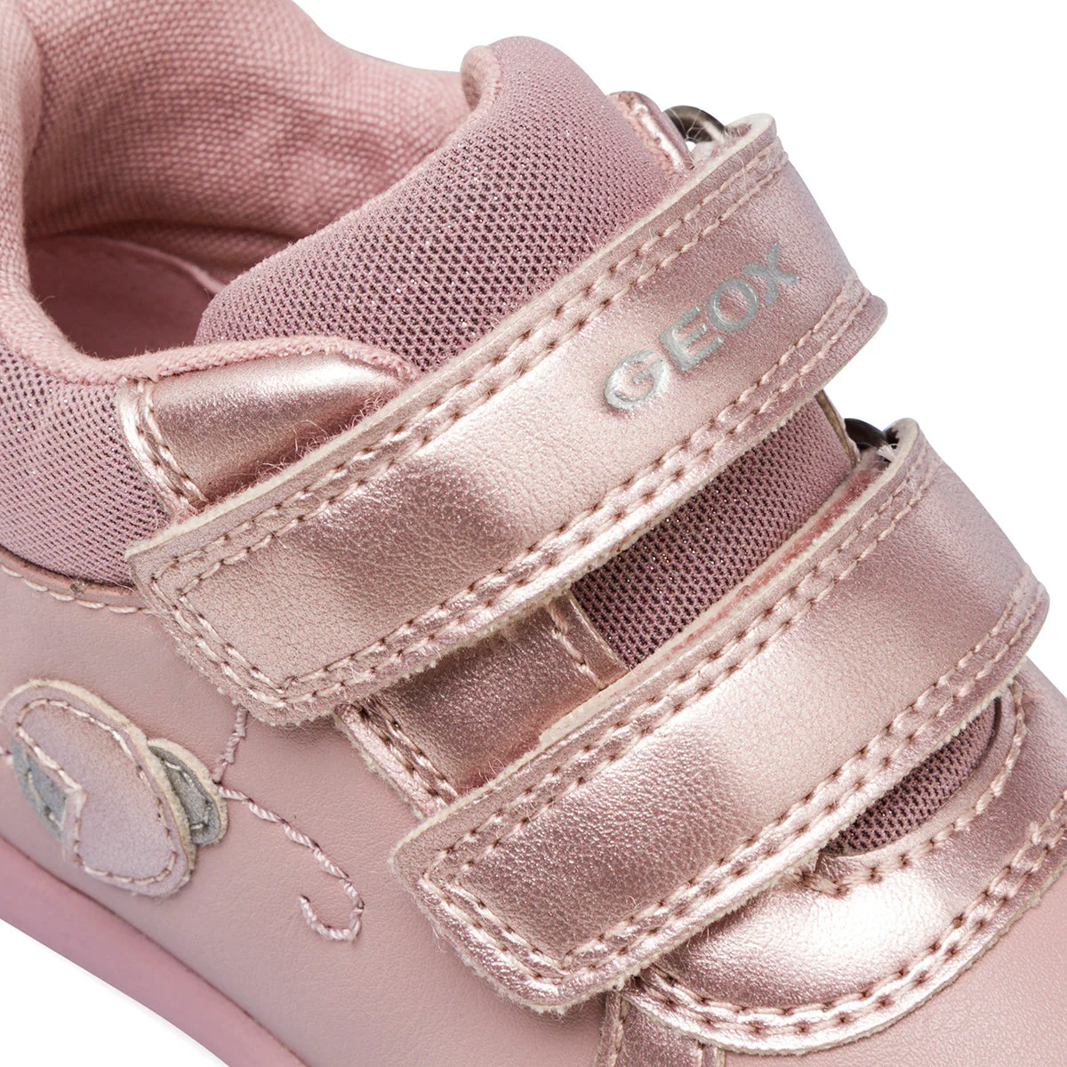 Sneakers rosa da bambina con glitter Geox Elthan - Image 5