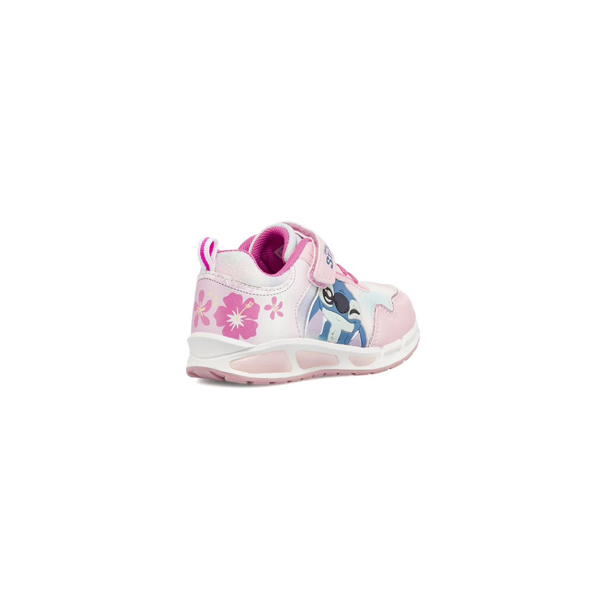 Sneakers rosa da Bambina con luci e dettagli glitter Lilo & Stitch con stampa - Image 3