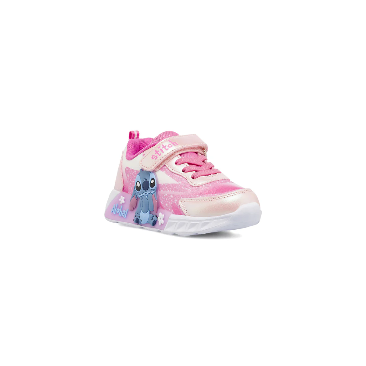 Sneakers rosa da Bambina con luci e dettagli glitter Lilo & Stitch - Image 2