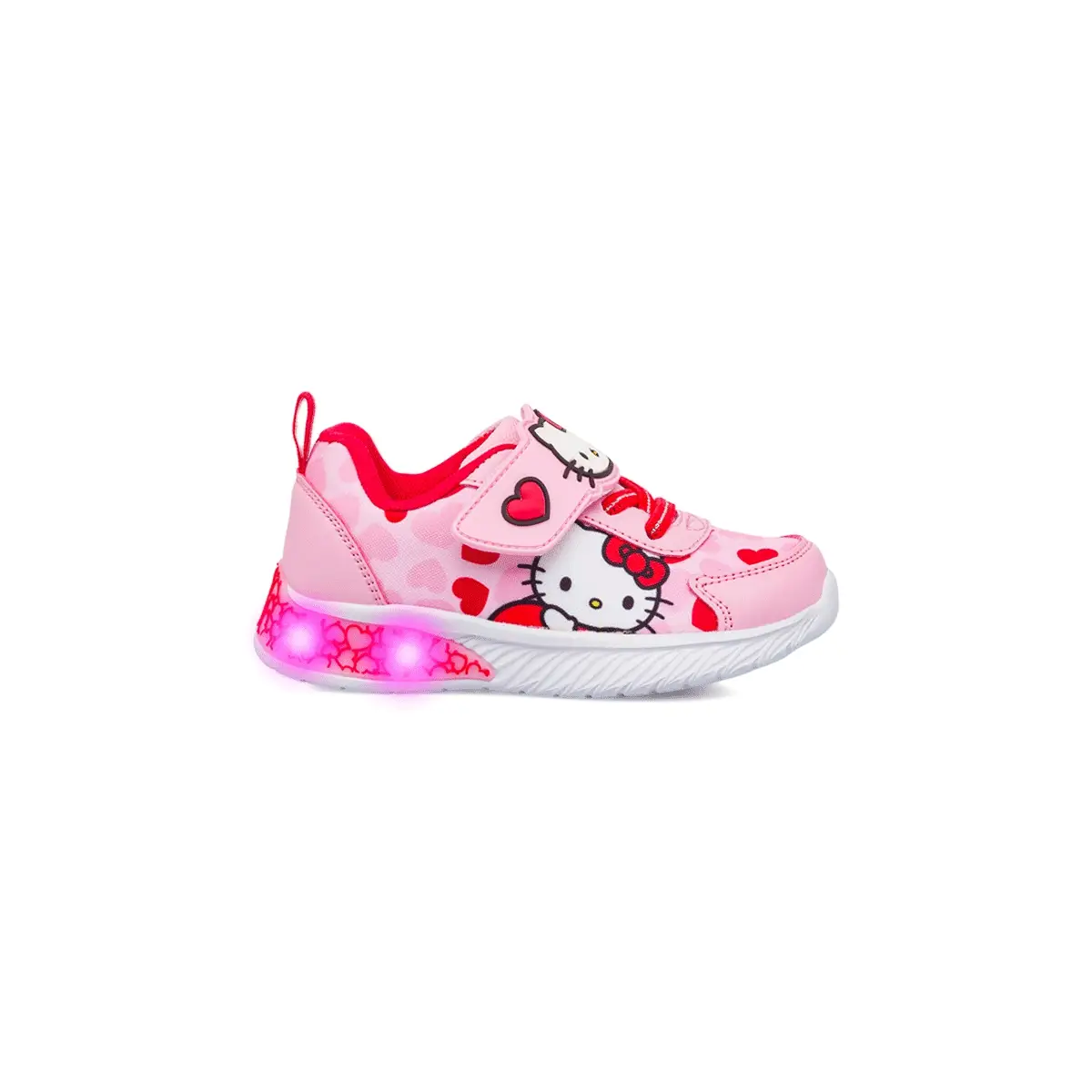 Sneakers rosa da bambina con luci e stampe Hello Kitty