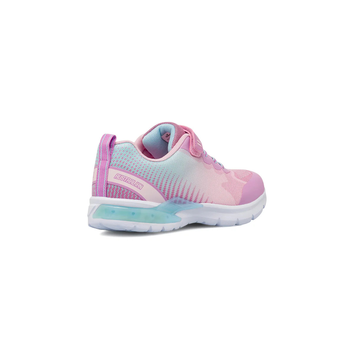 Sneakers rosa da bambina con Luci e strappo in velcro Australian - Image 3