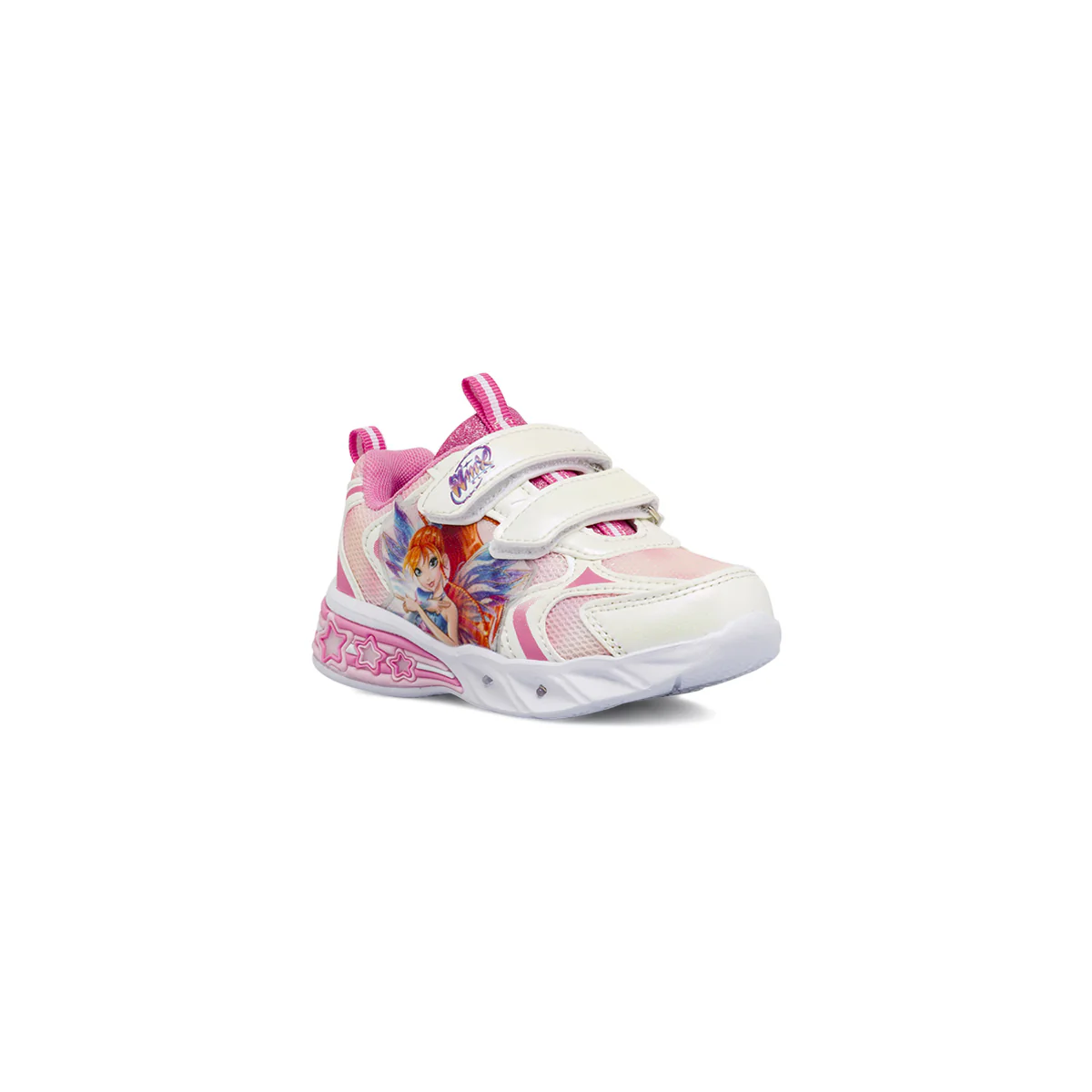 Sneakers rosa da Bambina con luci nella suola e doppio strappo Winx - Image 2