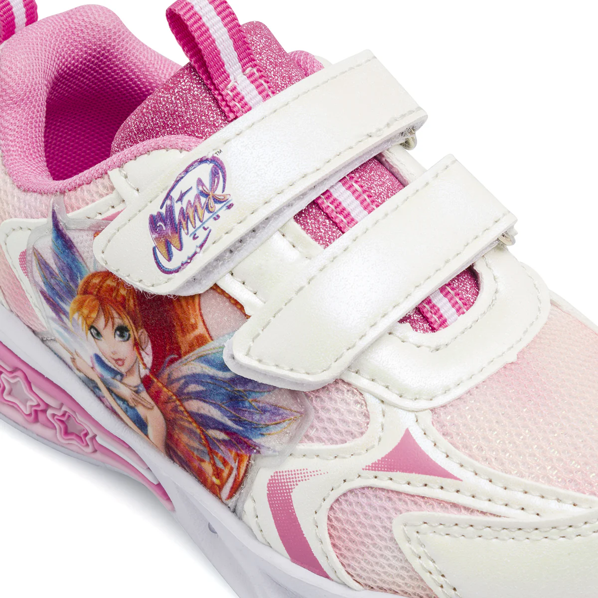 Sneakers rosa da Bambina con luci nella suola e doppio strappo Winx - Image 5