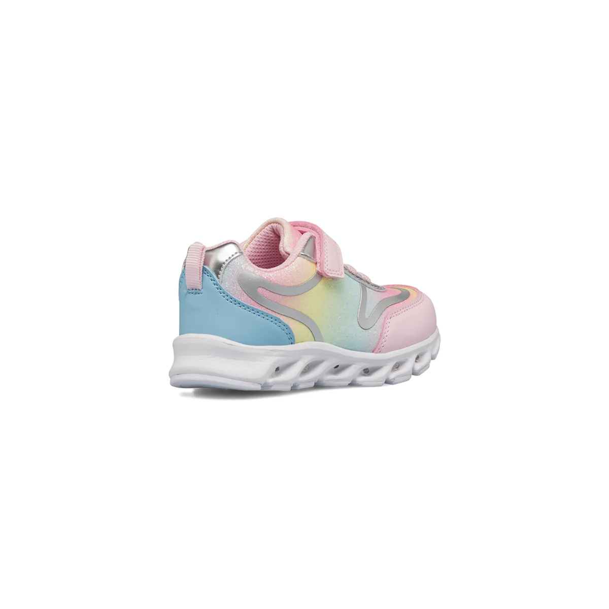 Sneakers rosa da bambina con luci nella suola e glitter arcobaleno Le scarpe di Alice - Image 3