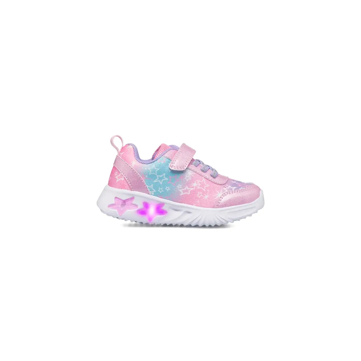 Sneakers rosa da bambina con luci nella suola e glitter Le scarpe di Alice