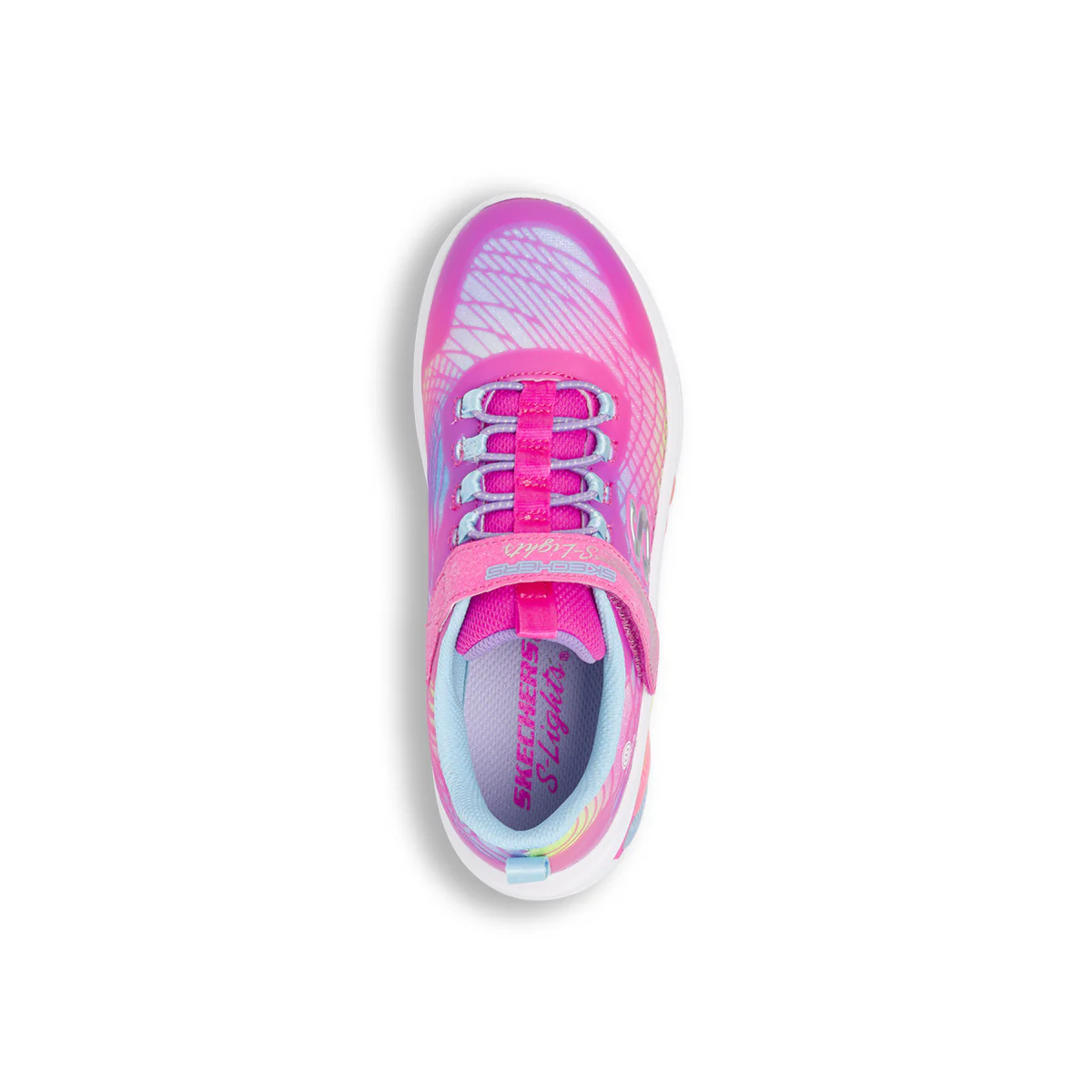Sneakers rosa da bambina con luci Skechers S Lights Rainbow - Image 6