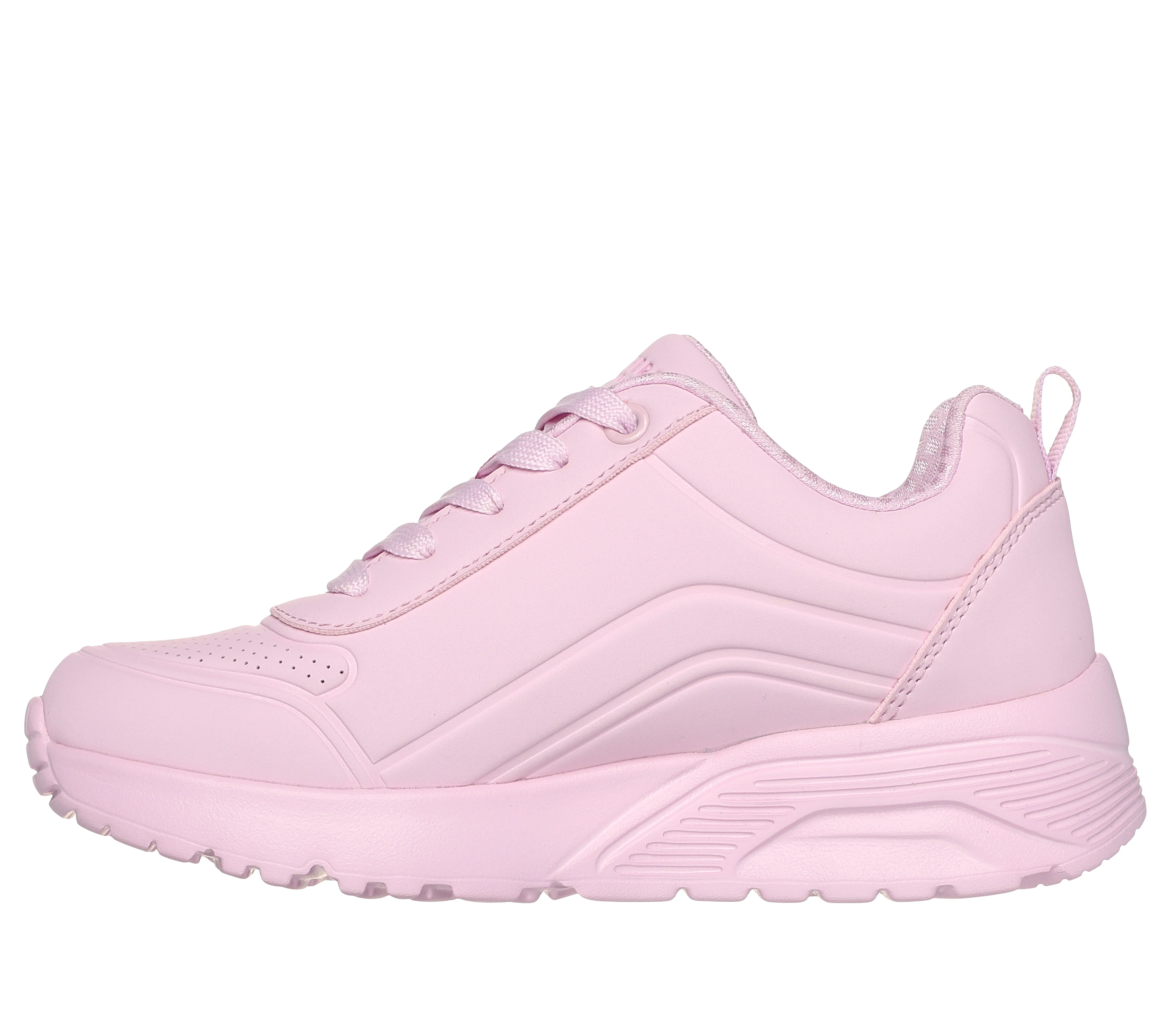 Sneakers rosa da bambina con soletta Memory Foam Skechers Uno Lite - Easy Zip - Image 5