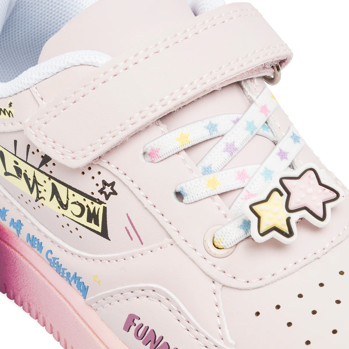 Sneakers rosa da bambina con stampe multicolore Le scarpe di Alice - Image 5