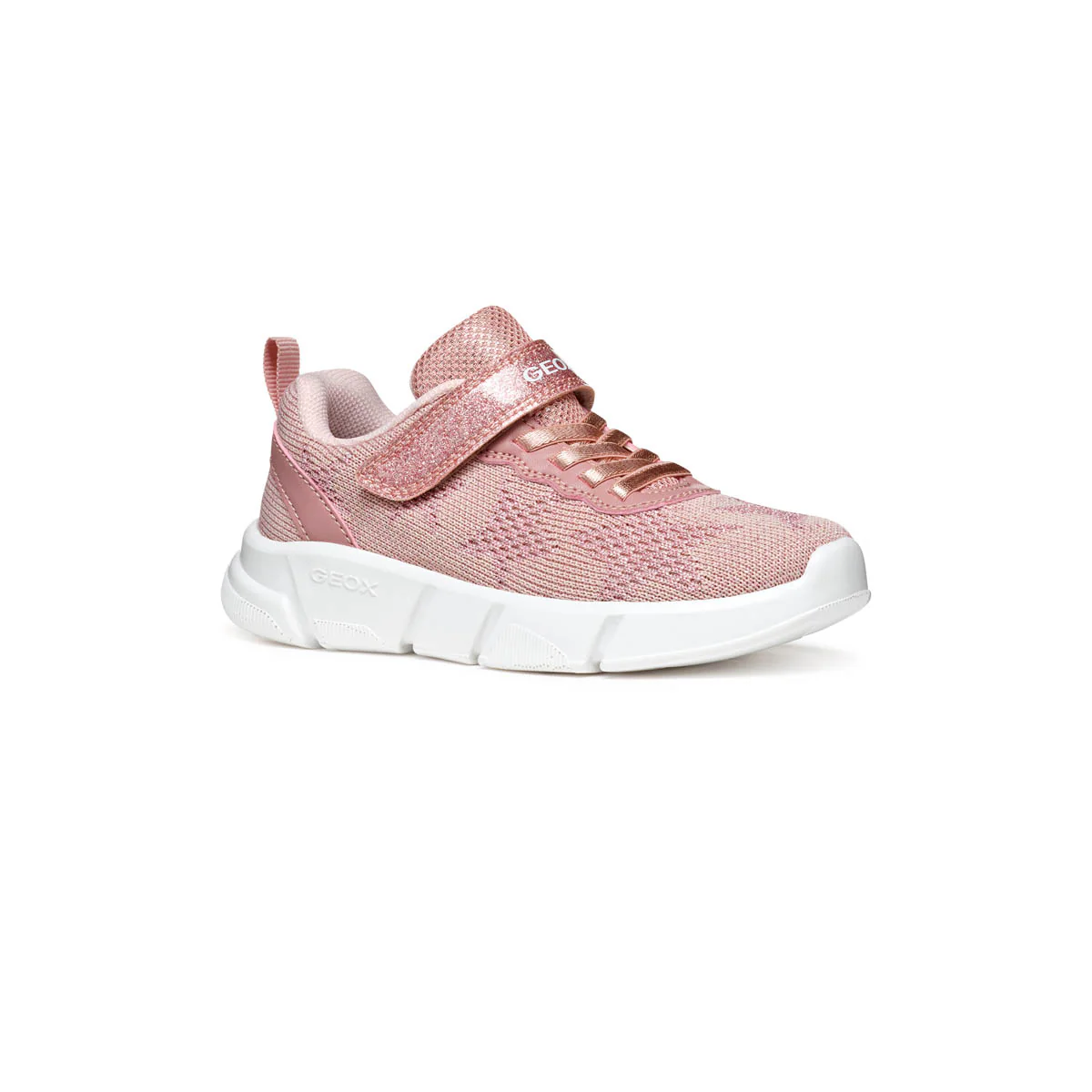 Sneakers rosa da Bambina con tramatura stelle e suola traspirante Geox - Image 2