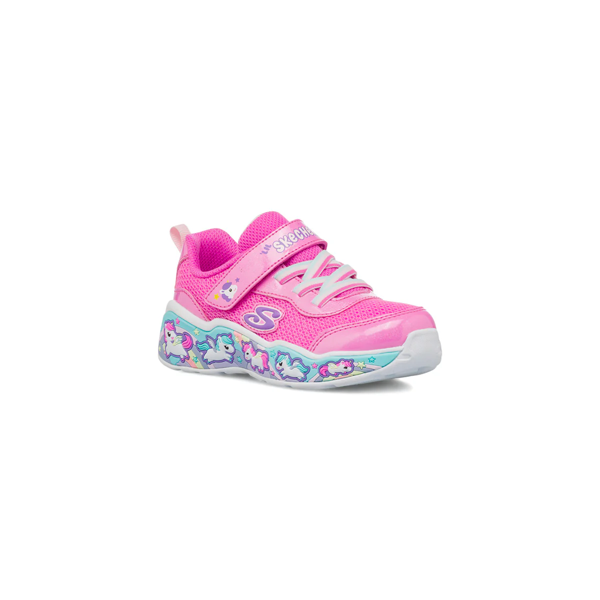 Sneakers rosa Primi passi Bambina con unicorni Skechers Play Scene - Image 2