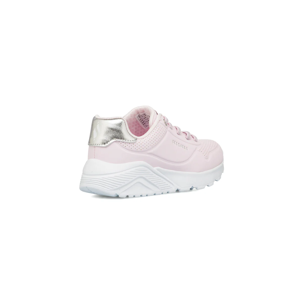 Sneakers rosa da bambina in Memory Foam Skechers Uno Lite - Image 3