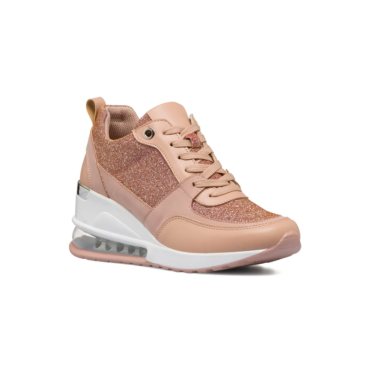 Sneakers rosa da donna con glitter e suola ad aria Swish Jeans - Image 2