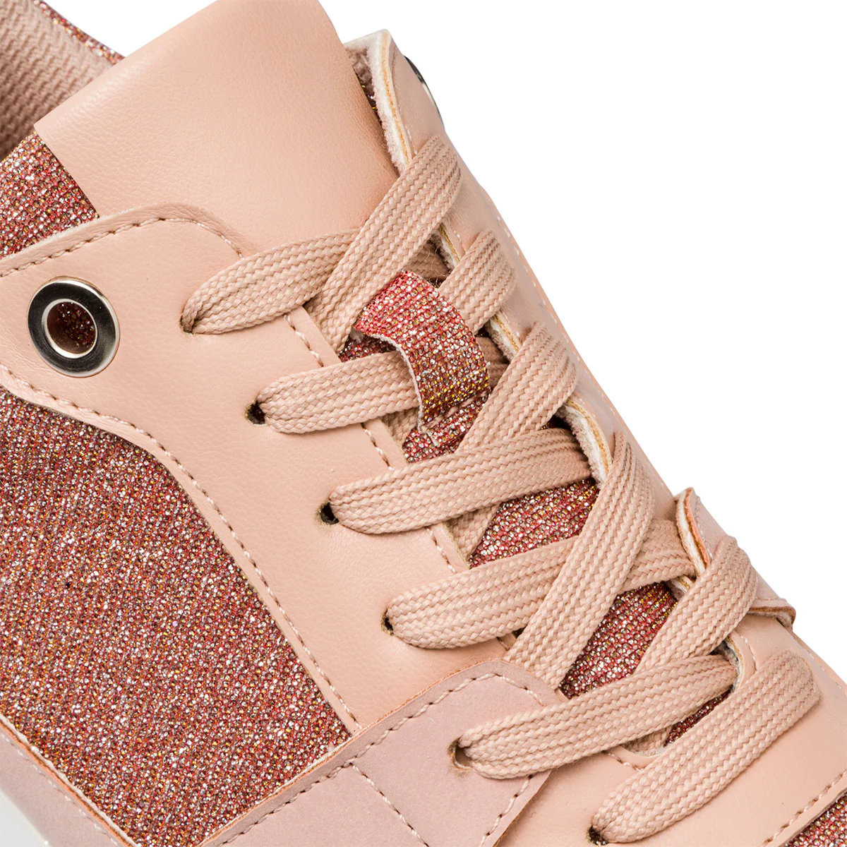 Sneakers rosa da donna con glitter e suola ad aria Swish Jeans - Image 6