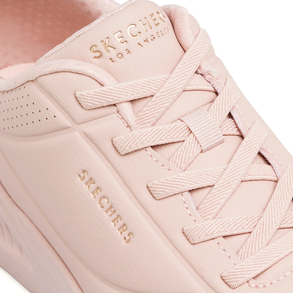 Sneakers rosa da donna con soletta memory foam Skechers Uno Lite Work - Image 4